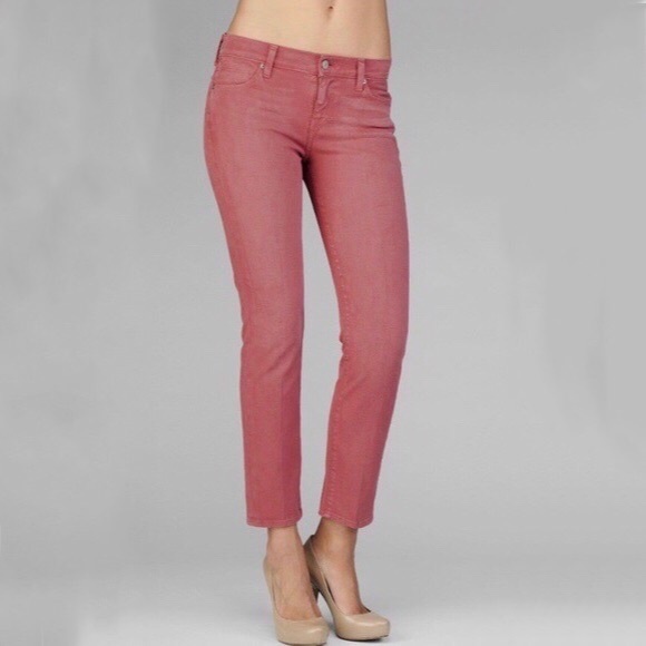 7 For All Mankind Denim - 7 For All Mankind Straight Leg Jeans Slim Straight in Berry Pink Size 29